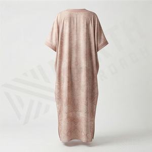 Nouvelle robe abaya maxi avec foulard, vêtement musulman, hijab islamique, tenue traditionnelle pour femmes, en polyester, vêtements ethniques modestes - Product Image 2