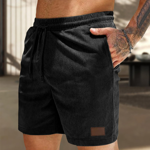 Shorts d'été pour hommes, couleur unie, tendance streetwear, tissu à séchage rapide, shorts pour hommes - Product Image 5