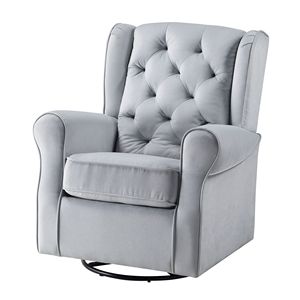 Gray Swivel <b>Recliner</b> Chair with Glider - Product Image 2