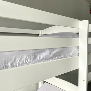 Lit superposé blanc minimaliste personnalisable, meubles de chambre à coucher en bois sur mesure pour enfants - Product Image 6