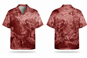 Chemises habillées d'été à manches courtes pour hommes, col boutonné, avec motifs graphiques personnalisés, vente en gros, OEM, ODM - Product Image 3