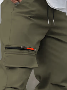 Pantalon de survêtement cargo vert olive pour homme, imprimé Realtree, hiver, taille élastique, fermeture à cordon, plusieurs poches, style décontracté - Product Image 3
