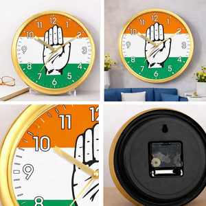 นาฬิกาแขวนผนังพิมพ์ลายดิจิทัลแบบส่วนตัวร่วมสมัย พร้อมของตกแต่งศิลปะสำหรับคริสต์มาสและวันแม่ - Product Image 3