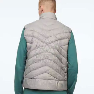 Gilet matelassé léger et personnalisé pour homme, décontracté, respirant, écologique, à séchage rapide, sans manches, chaud, pliable, avec fermeture éclair - Product Image 5