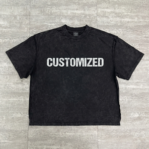 T-Shirt da Uomo Oversize Blu Navy Personalizzata con Stampa, Manica Corta, Collo Tondo, Stile Casual in Cotone Jersey - Product Image 4