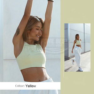 Nouvel Arrivage Ensemble 2 Pièces Femme Yoga Sexy Dos Ouvert Taille Haute Sans Couture Écologique Respirant Été Fitness Uni Personnalisable - Product Image 6