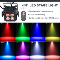 U`King 8 Projecteurs Par LED Mini Carrés 4x8W RGBW 4-en-1 pour Scène, Mariage, Fête, Club, Disco