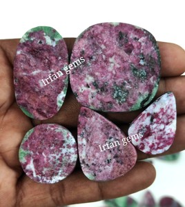 Rubí Zoisita Natural de Primera Calidad, Cabujón de Corte Ovalado, Forma Mixta, Suelto, Certificado por Terceros para Fabricación de Joyas, Precio de Fábrica, Druzy - Product Image 2
