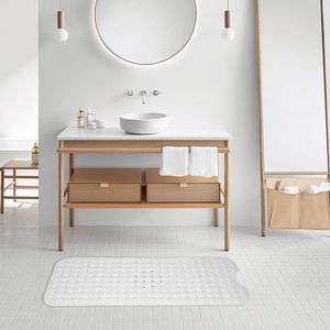 Tapis de bain antidérapant blanc laiteux YF 99*39cm pour salle de bain pour baignoire - Product Image 2