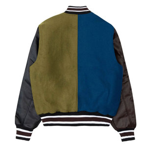 Professional Manufactured <b>Men's</b> Varsity <b>Jacket</b> with Stand Collar & Full Sleeves Canvas Fabric For Sale - Product Image 3