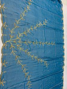 A.K.TRENDY COLLECTION Muslim Women Somali Stone Embroidered <b>Chiffon</b> Dupatta Garbasar <b>Scarf</b> Floral Solid Pattern Winter Daily - Product Image 4