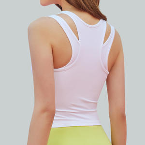 Camiseta Deportiva Ajustada de Doble Tirante para Mujer, Transpirable, de Secado Rápido, con Relleno Personalizado - Product Image 2