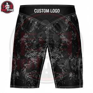 Pantalones Cortos de MMA Sublimados Personalizados al por Mayor, Tejido Transpirable Elástico de Alto Rendimiento con Costuras Resistentes, 100% Poliéster - Product Image 2