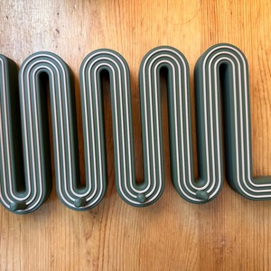 Modern Zig Zag Design <b>Key</b> Holder <b>Wall</b> Hanging <b>Hook</b> Rack Perfect For Entryway <b>Key</b> Storage And Stylish Home Organizer From India - Product Image 3