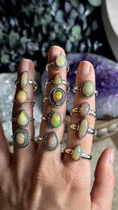 Ethiopian Opal <b>Silver</b> Ring 925 Sterling <b>Silver</b> Ring <b>Solid</b> 925 Sterling <b>Silver</b> - Product Image 1