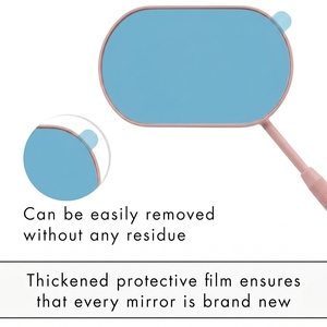 Premium Oval Wide View Lash Inspection <b>Mirror</b> Stainless Steel Eyelash Extension <b>Mirror</b> <b>with</b> Non Slip Handle <b>Makeup</b> Tool - Product Image 5