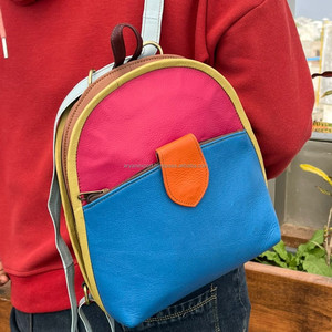 Nouveau sac à dos pour femmes en cuir recyclé de grande capacité de haute qualité loisirs en cuir coloré voyage d'affaires sacs à dos convertibles - Product Image 2