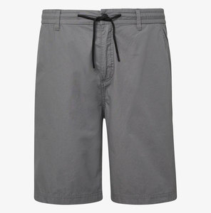 Pantalones Cortos Bermuda Grises para Hombre, Talla Grande, Cintura con Cordón, Casuales, Tejidos, de Color Sólido - Product Image 1