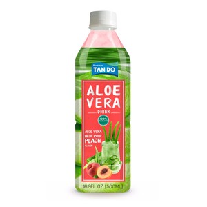Bebida de melocotón de aloe vera natural 100% con pulpa, jugo de frutas y verduras saludable bajo en azúcar - Product Image 6