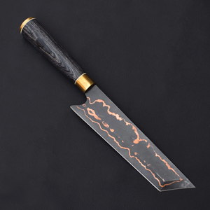 มีดเชฟเหล็กดามัสกัสทองแดงสไตล์ญี่ปุ่น งานตีมือ LEGACY BLADES ด้ามไม้แบบ Full Tang ใช้ได้ทั้งมือซ้ายและขวา สำหรับมืออาชีพ OEM - Product Image 3
