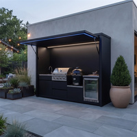 Cocina Exterior Modular de Acero Inoxidable con Diseño Moderno y Fregadero Integrado para Barbacoa - Venta al por Mayor