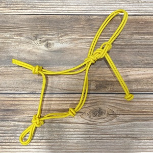 Cabestro de cuerda con logotipo personalizado, 2 anillas y 4 nudos trenzados, para entrenamiento ecuestre estilo western, OEM ODM al por mayor - Product Image 4