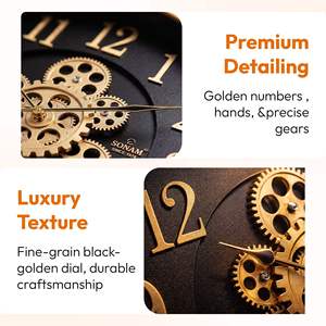 Most Viral Industrial Quartz Silent <b>Wall</b> <b>Clock</b> 2026 Big Size <b>Vintage</b> for Office Home Kitchen & Anywhere Use - Product Image 4