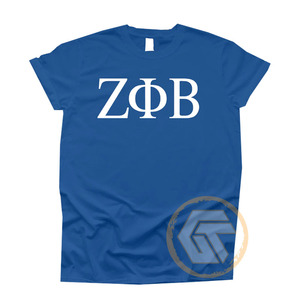 Wholesale Customized Embroidery Zeta Phi Beta Cotton Polyester Casual Short Sleeve O-Neck Sorority Apparel Women Fraternity High - Product Image 4