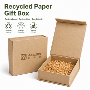 Caja de Regalo Ecológica de Cartón Kraft con Logotipo Personalizado, Papel Reciclado y Cierre Magnético - Product Image 1