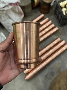 Vaso de Agua Hecho a Mano 100% Cobre Puro, de Lujo, Ecológico, Apto para Lavavajillas y Microondas, con Diseño Personalizado, Unisex, para Hogar, Oficina, Gimnasio, Fiestas - Product Image 3