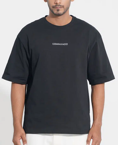 T-shirt pour homme surdimensionné à épaules tombantes, coupe ample, imprimé graphique personnalisé OEM, 100% coton, 240 GSM, tissus tricotés respirants - Product Image 5