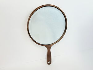 Handmade Wooden <b>Handheld</b> Vanity <b>Mirror</b> Round Makeup <b>Mirror</b> Natural Wood Handle Vintage Dressing <b>Mirror</b> Rustic Beauty <b>Mirror</b> Home - Product Image 4