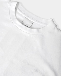 เสื้อยืดสีขาวโอเวอร์ไซส์ สไตล์สตรีทสำหรับผู้ชาย แขนสั้น คอกลม ผ้าคอตตอนเจอร์ซีย์ พิมพ์ลายโลโก้ด้านหลัง - Product Image 6