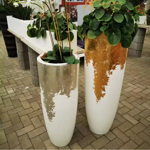 Maceta Rectangular Grande de Fibra de Vidrio FRP para Decoración de Jardín, Patio y Entrada, Apta para Plantas Artificiales de Interior y Exterior - Product Image 2