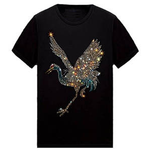 T-shirts en strass pour hommes, nouvelle collection, style streetwear, imprimés, design personnalisé. - Product Image 1