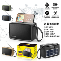 LN-5016MINISUN Enceinte Solaire Rétro TV 25W avec Basses Puissantes, Double Antenne, Radio FM, Boîte Sonore Portable – Vente en Gros