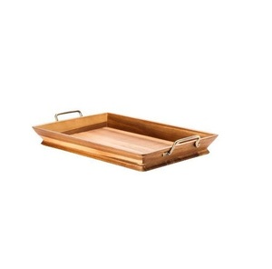 Plateau de service en bois durable pour assiettes, bols, couverts, pain, salades, desserts et boissons pour les fêtes et les repas en famille - Product Image 3