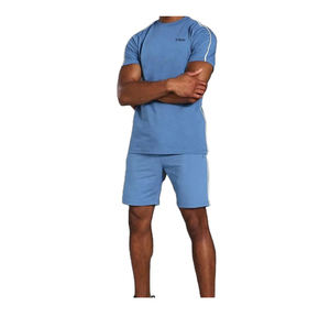 Conjunto de Camiseta y Pantalones Cortos con Estampado Personalizado, Camiseta Informal de Verano para Hombre, en Tela de Algodón, Temporada 2026 - Product Image 1