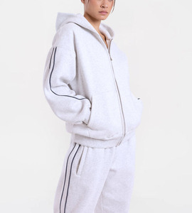 Sweat-shirt à capuche surdimensionné pour femme, en coton premium, tissu de haute qualité, fabrication OEM, étiquette privée, fabricant en gros - Product Image 2