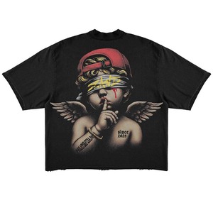 100% Cotton Men's T-Shirt Loose Fit Printed Men Boxy T Shirt Premium Cotton Soft Breathable Black White Custom ScreenPrint <b>Logo</b> - Product Image 3