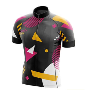 Ensemble de maillots de cyclisme pour hommes avec logo personnalisé, respirant, antibactérien, à séchage rapide, manches courtes, vêtements de sport - Product Image 2