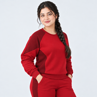 Sweat-shirt moderne pour femme en tissu tricoté extensible, mouvements fluides, texture douce, coutures durables, silhouette décontractée, personnalisation OEM