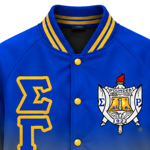 Chaqueta Bomber Personalizada para Mujeres de Sigma Gamma Rho, Chaqueta Casual de Moda con Estilo Griego, Venta al Por Mayor OEM ODM - Product Image 3