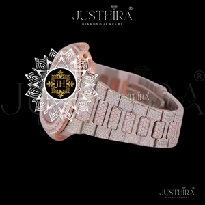 Premium Quality Moissanite <b>Diamond</b> Quartz <b>Watch</b> with <b>Diamond</b> Dial Stainless Steel Waterproof <b>Watch</b> Available For Sale - Product Image 3