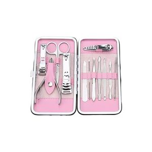 Morje Surgical 12In 1 Stainless Steel <b>Nail</b> Kit With Pink Floral Case Portable Manicure <b>Set</b> For Adults - Product Image 3