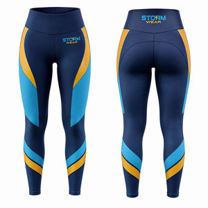 กางเกงโยคะพิมพ์ลายแบบซับลิเมชั่น STORM WEAR เอวสูง ความยาวเต็มตัว ยืดได้สี่ทิศทาง กางเกงกีฬาออกกำลังกาย - Product Image 3