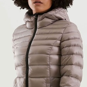 ALLIGNED INDUSTRY Manteau matelassé réversible à capuche pour homme, beige, avec fermeture éclair, coupe droite/slim, style décontracté - Product Image 2
