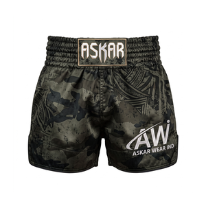 Shorts de Muay Thai et de Kickboxing en Gros, 100% Polyester, Impression Sérigraphique, Légers, Séchage Rapide, Respirants, Coupe Ample - Product Image 1