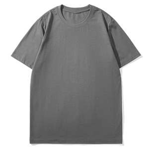 เสื้อยืดคอกลมแขนสั้นสีเทาสำหรับผู้ชาย แห้งเร็ว ทรงปกติ สีพื้น ใส่สบายๆ - Product Image 3
