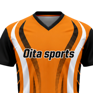 Orange Black Volleyball Uniform Short Sleeve Sports Jersey Shorts Set Sublimated Design Team <b>Athletic</b> Wear Custom Match Outfit - Product Image 4